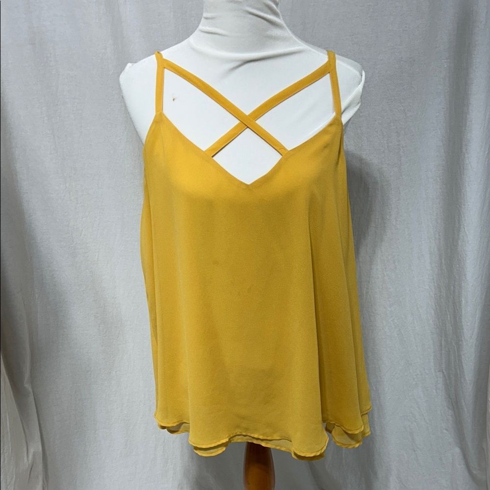torrid Mustard Yellow Crisscross Strap Cami